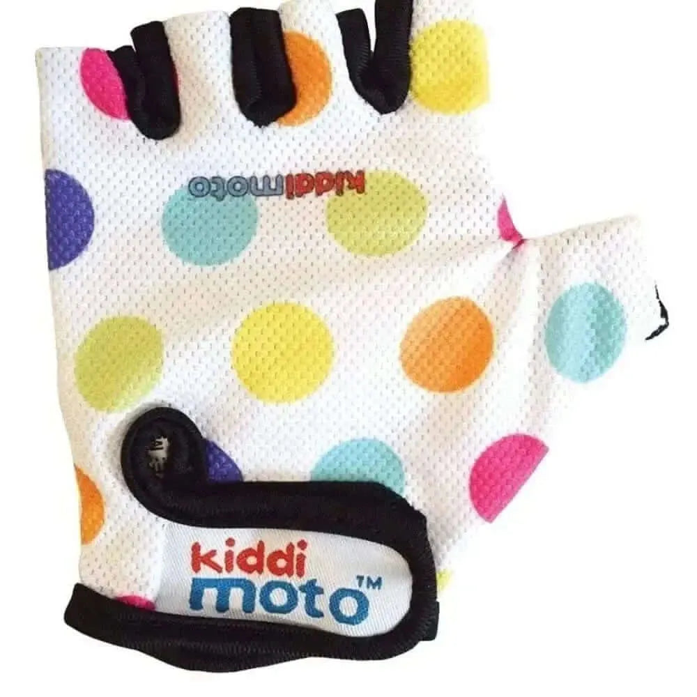 Pastel Dotty Childrens Cycling Gloves-Pastel Dotty Childrens Cycling Gloves