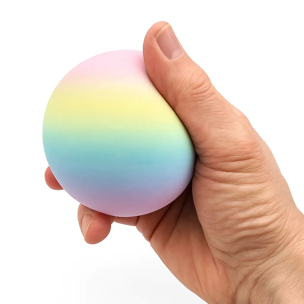 Pastel Rainbow Squish Ball Fidget Toy-Pastel Rainbow Squish Ball Fidget Toy