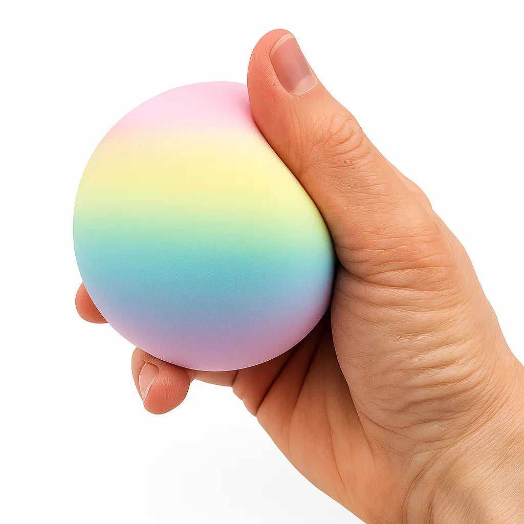Pastel Rainbow Squish Ball Fidget Toy-Pastel Rainbow Squish Ball Fidget Toy