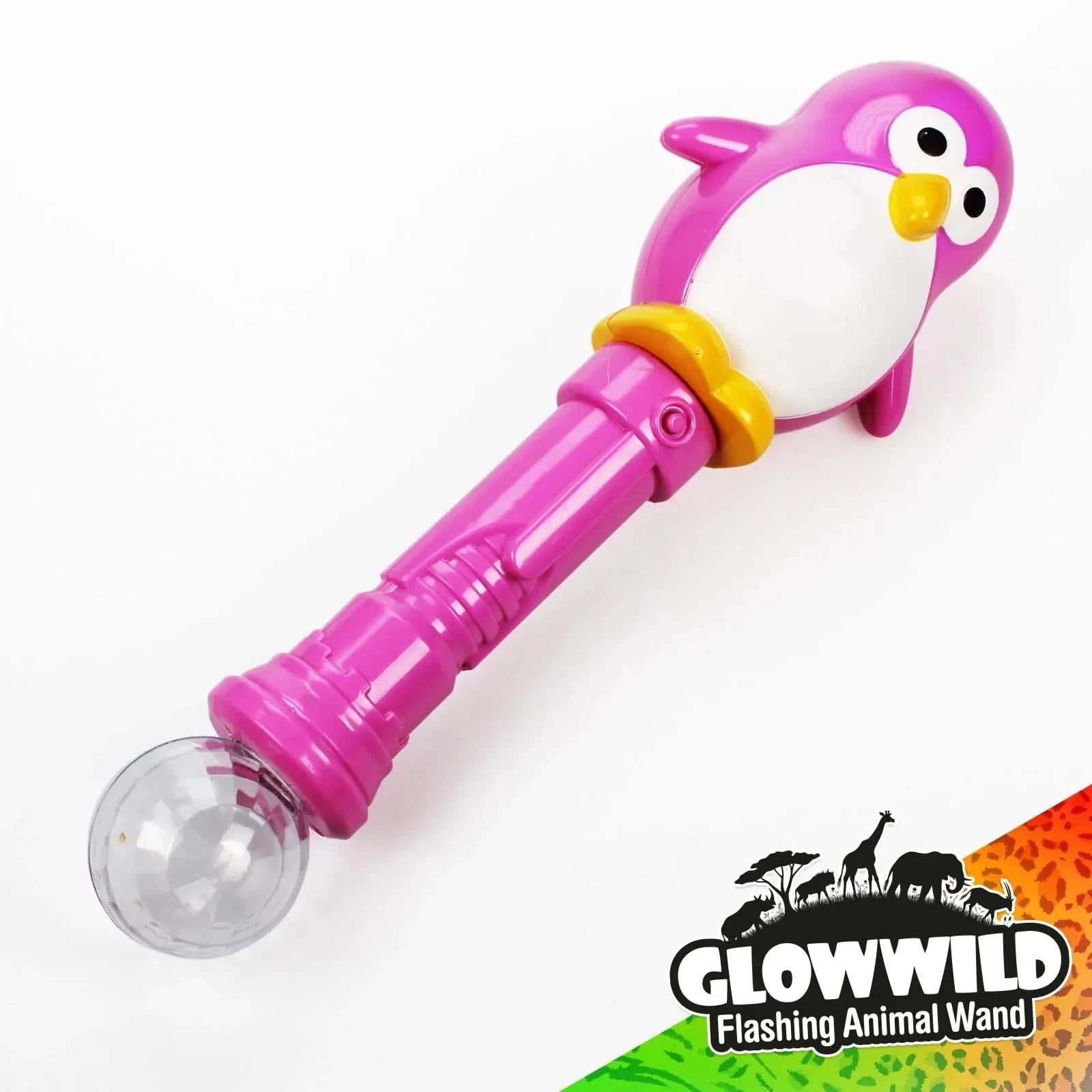 Penguin Mega Light Up Animal Wand 11"-Penguin Mega Light Up Animal Wand 11"