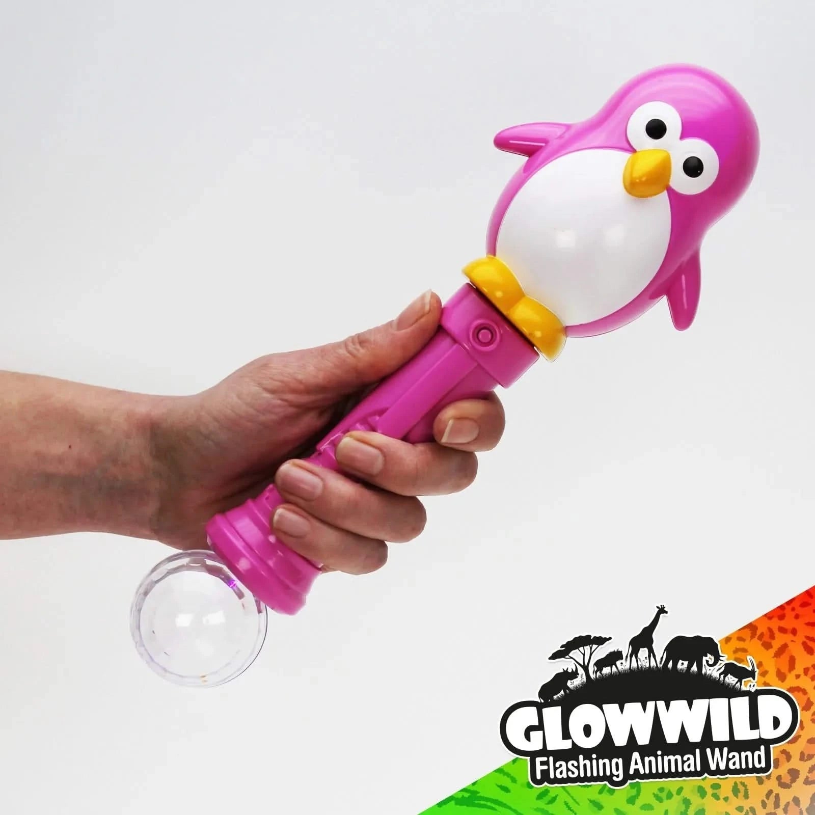 Penguin Mega Light Up Animal Wand 11"-Penguin Mega Light Up Animal Wand 11"