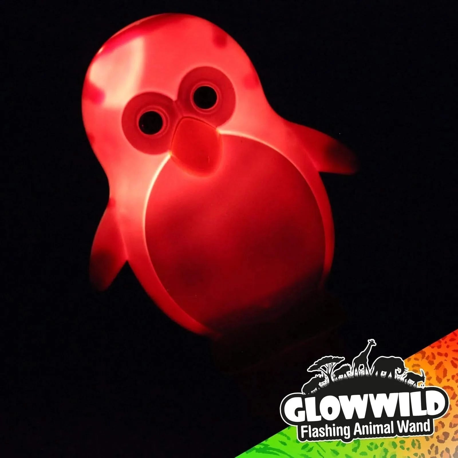 Penguin Mega Light Up Animal Wand 11"-Penguin Mega Light Up Animal Wand 11"