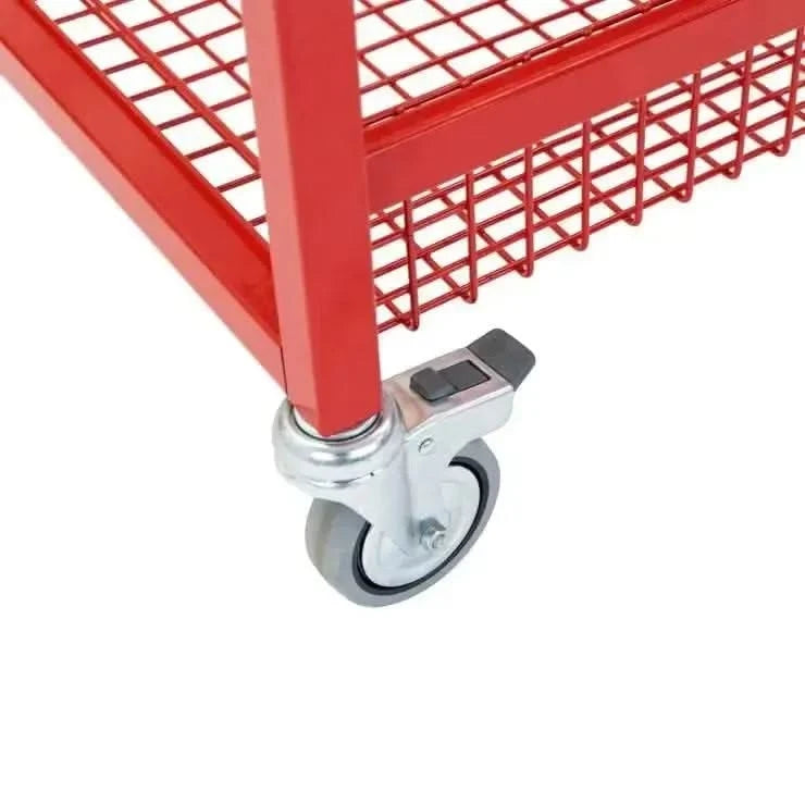 Percussion trolley with wire shelves-Percussion trolley with wire shelves
