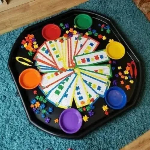 Plastic Rainbow Colour Sorting Bowls 6pk-Plastic Rainbow Colour Sorting Bowls 6pk