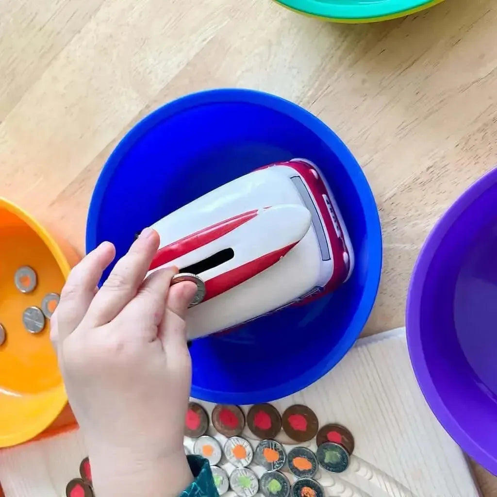 Plastic Rainbow Colour Sorting Bowls 6pk-Plastic Rainbow Colour Sorting Bowls 6pk
