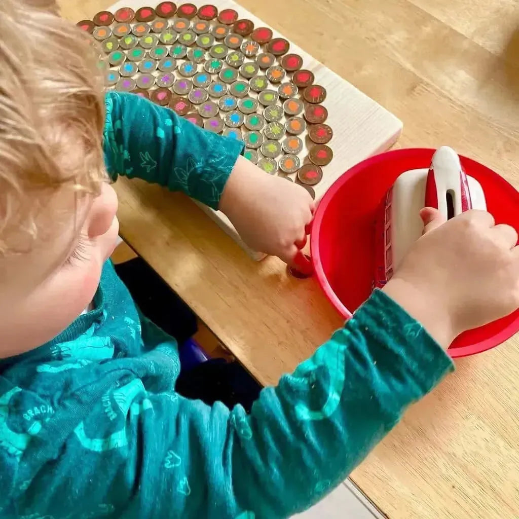 Plastic Rainbow Colour Sorting Bowls 6pk-Plastic Rainbow Colour Sorting Bowls 6pk