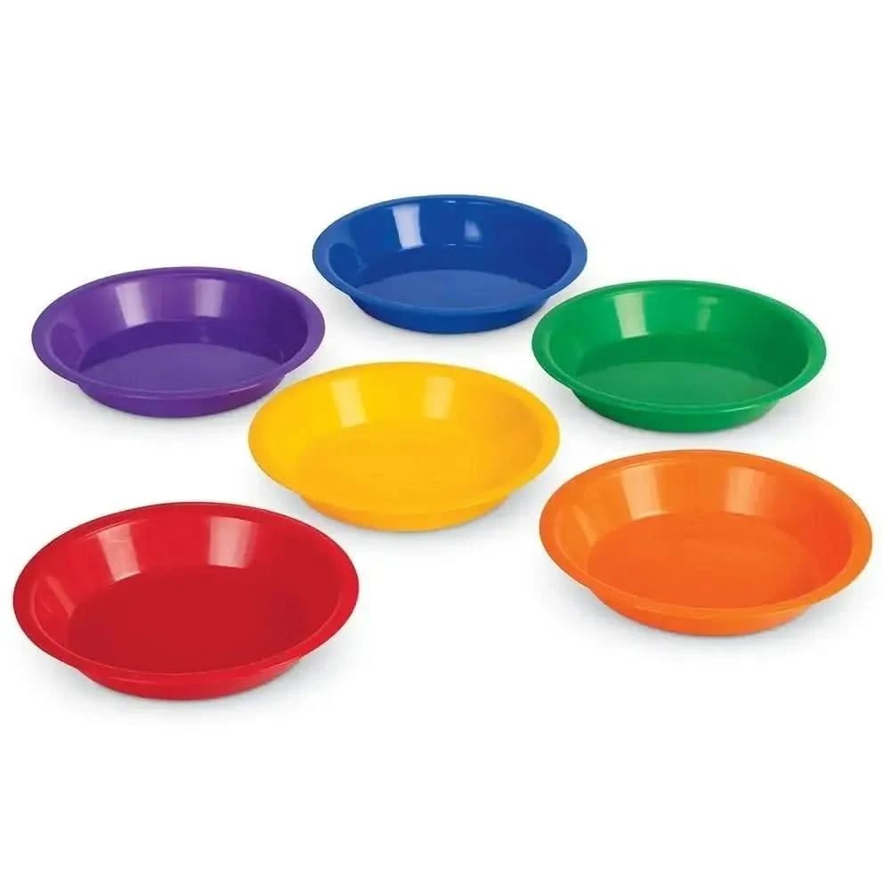 Plastic Rainbow Colour Sorting Bowls 6pk-Plastic Rainbow Colour Sorting Bowls 6pk