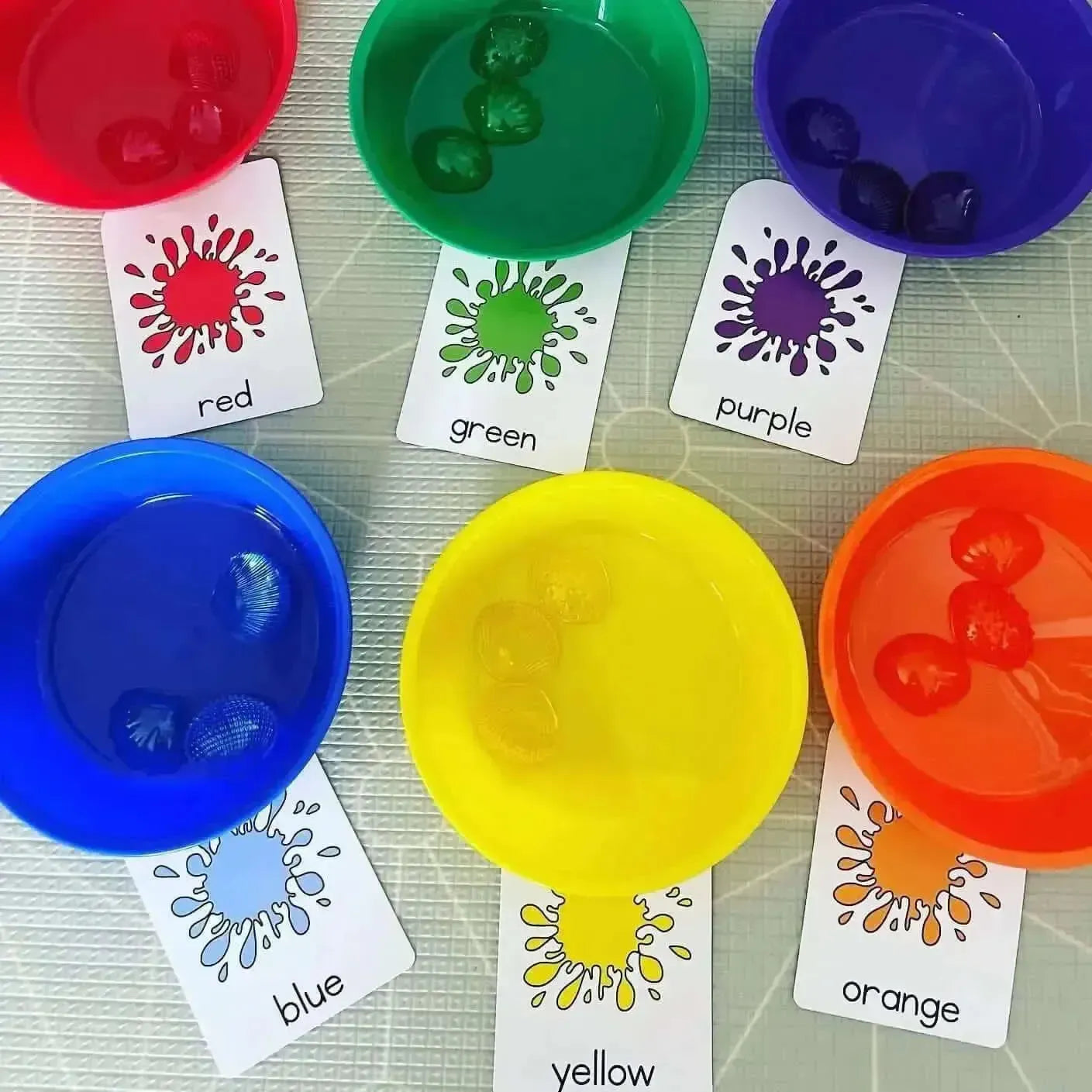 Plastic Rainbow Colour Sorting Bowls 6pk-Plastic Rainbow Colour Sorting Bowls 6pk