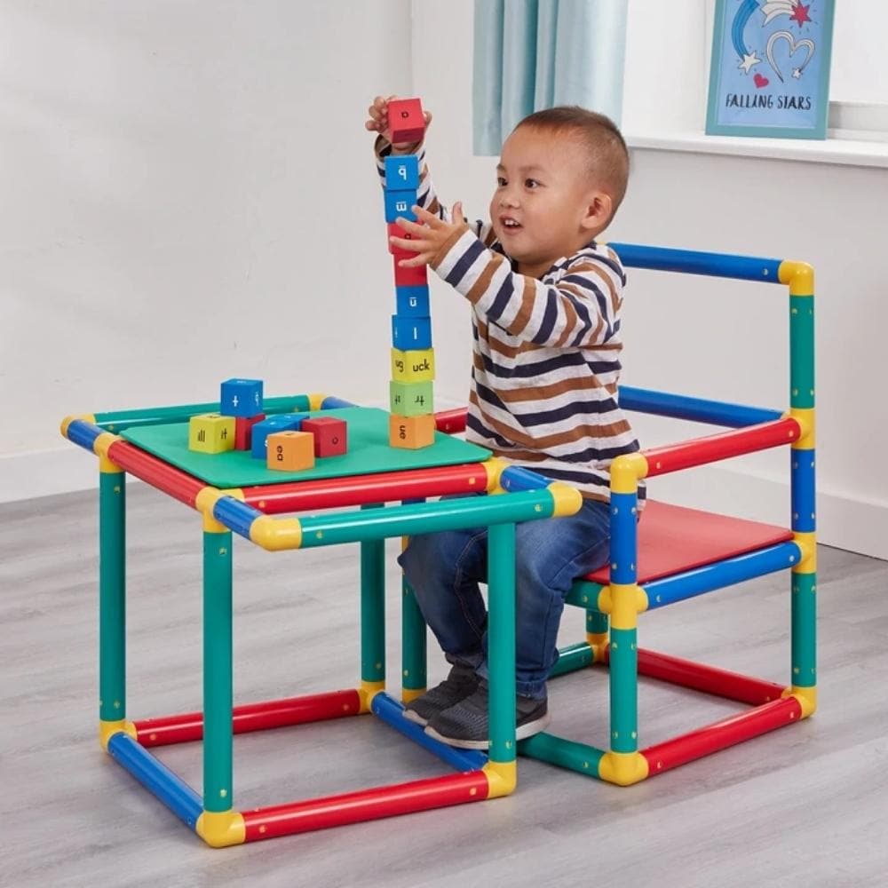 Play Gym, Encourage your little one’s physical and cognitive development from the get-go with our 10-in-1 play gym and activity toy. With its bright design and its ability to change into multiple play activities, this is an ideal product for children of various ages. A handbook is supplied with assembly details for each activity. As well as its variety, it is a perfect choice for any child and will take you from crawling and walking right up to 4 years old. Also, the set is full of bright, stimulating colou