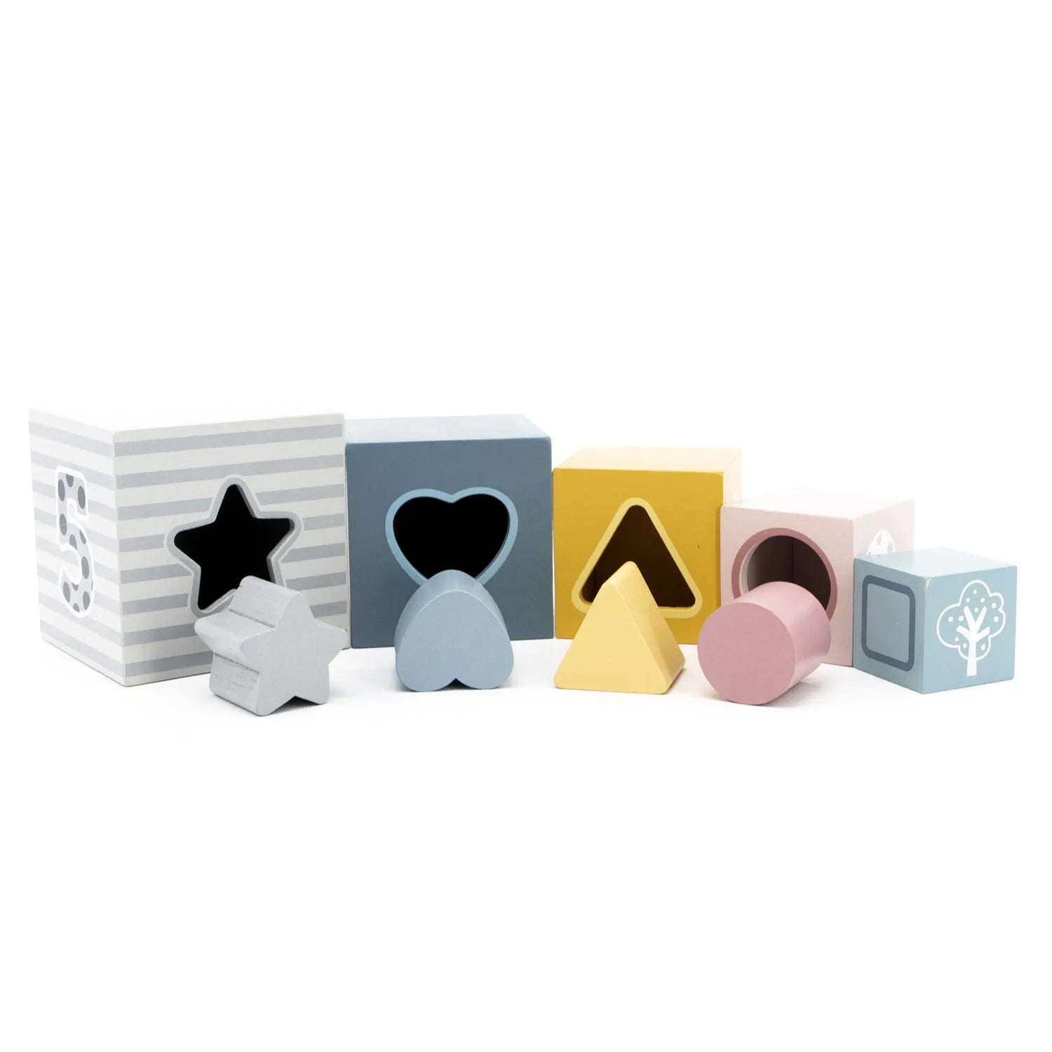 PolarB Wooden Nesting and Stacking Blocks-PolarB Wooden Nesting and Stacking Blocks
