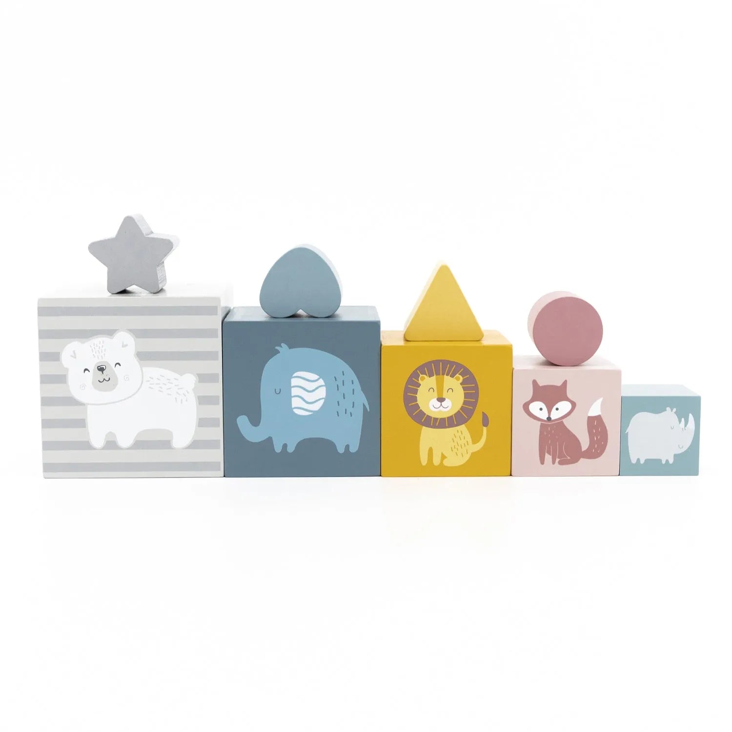 PolarB Wooden Nesting and Stacking Blocks-PolarB Wooden Nesting and Stacking Blocks