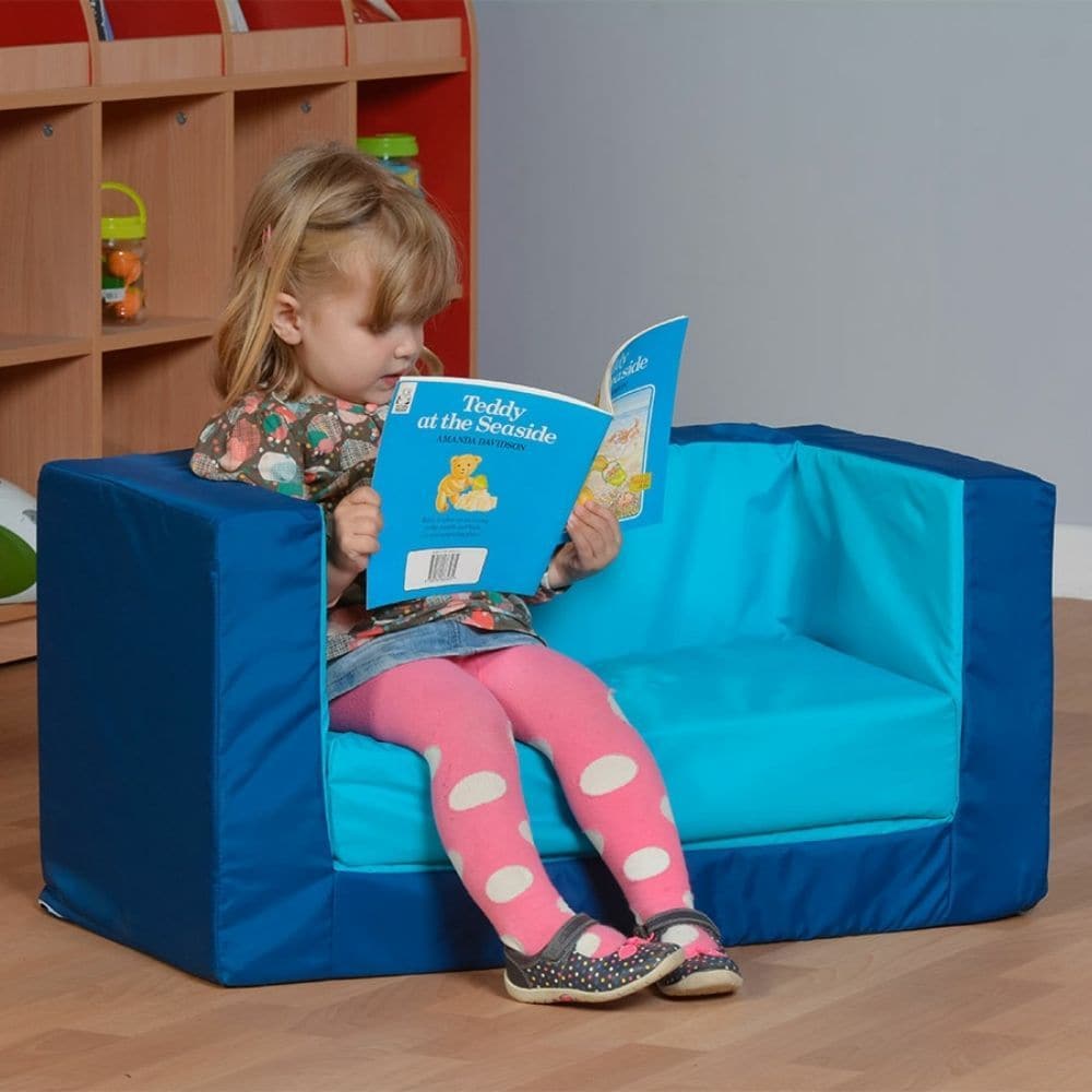 Primary Cube Sofa, The Primary Cube Sofa is ideal for lots of everyday uses such as reading, home corner and even soft play. The Primary Cube Sofa is easy to move, lightweight, semi rigid foam sofa. The Primary Cube Sofa is easy to move and is a comfortable and stylish addition to any home,early years or school setting,colourful and bold this Primary Cube Sofa really draws attention. The Primary Cube Sofa is made to order and made using English manufacturing processes for quality. Flame retardant to UK stan