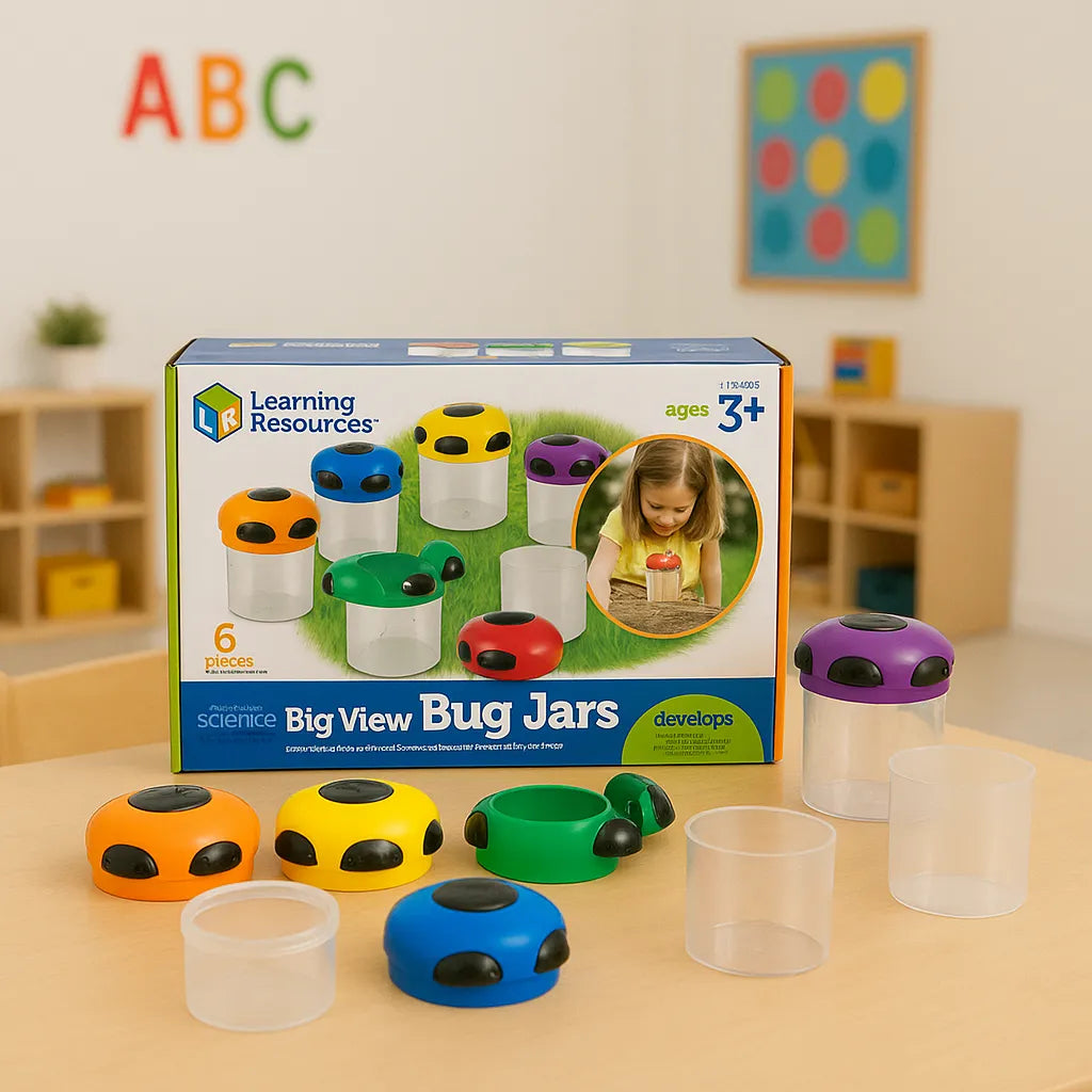 Primary Science Big View Bug Jars Set of 6-Primary Science Big View Bug Jars Set of 6