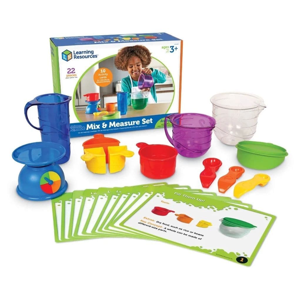 Primary Science® Mix & Measure Set, The Primary Science® Mix & Measure Set has a colour-coded design allowing students to visualise equivalent quantities in different formats. The Primary Science® Mix & Measure Set set will engage young scientists with this hands-on exploration set featuring real tools sized perfectly for little hands. Children can follow the step-by-step, fully illustrated activity cards or experiment with their own ideas. They'll be having so much fun they won't even realise they're learn