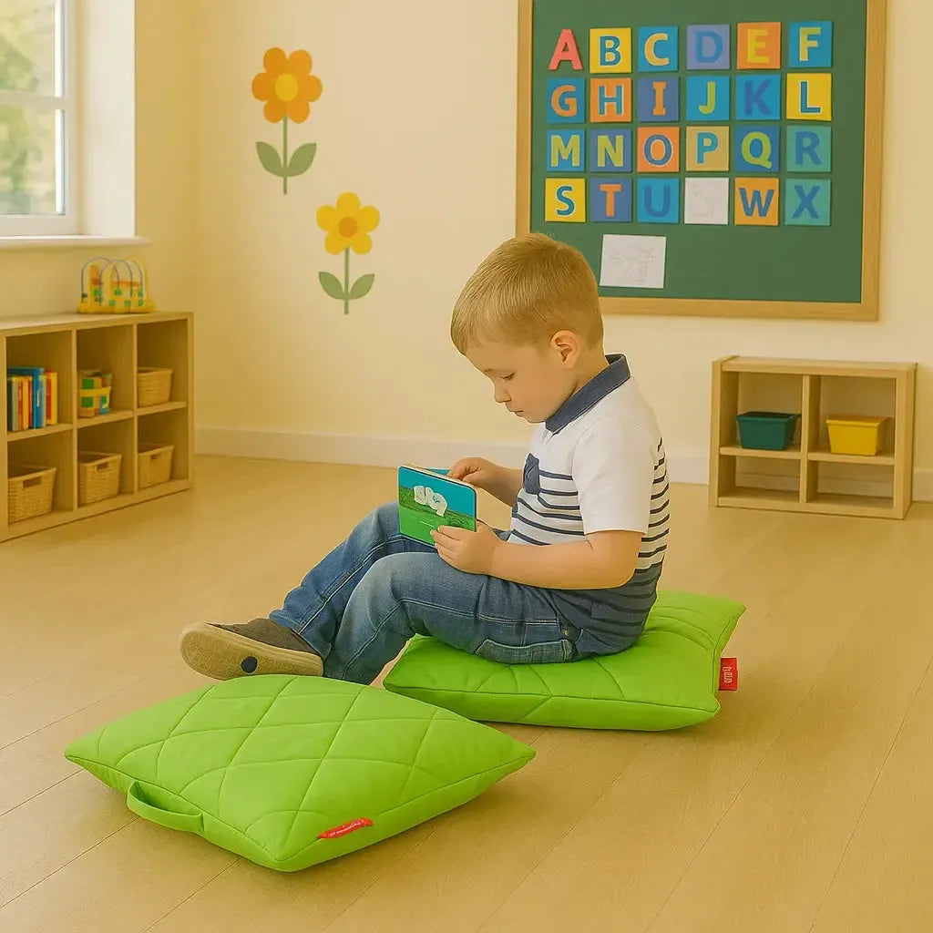 Quilted Square Outdoor Sit Upons-Quilted Square Outdoor Sit Upons