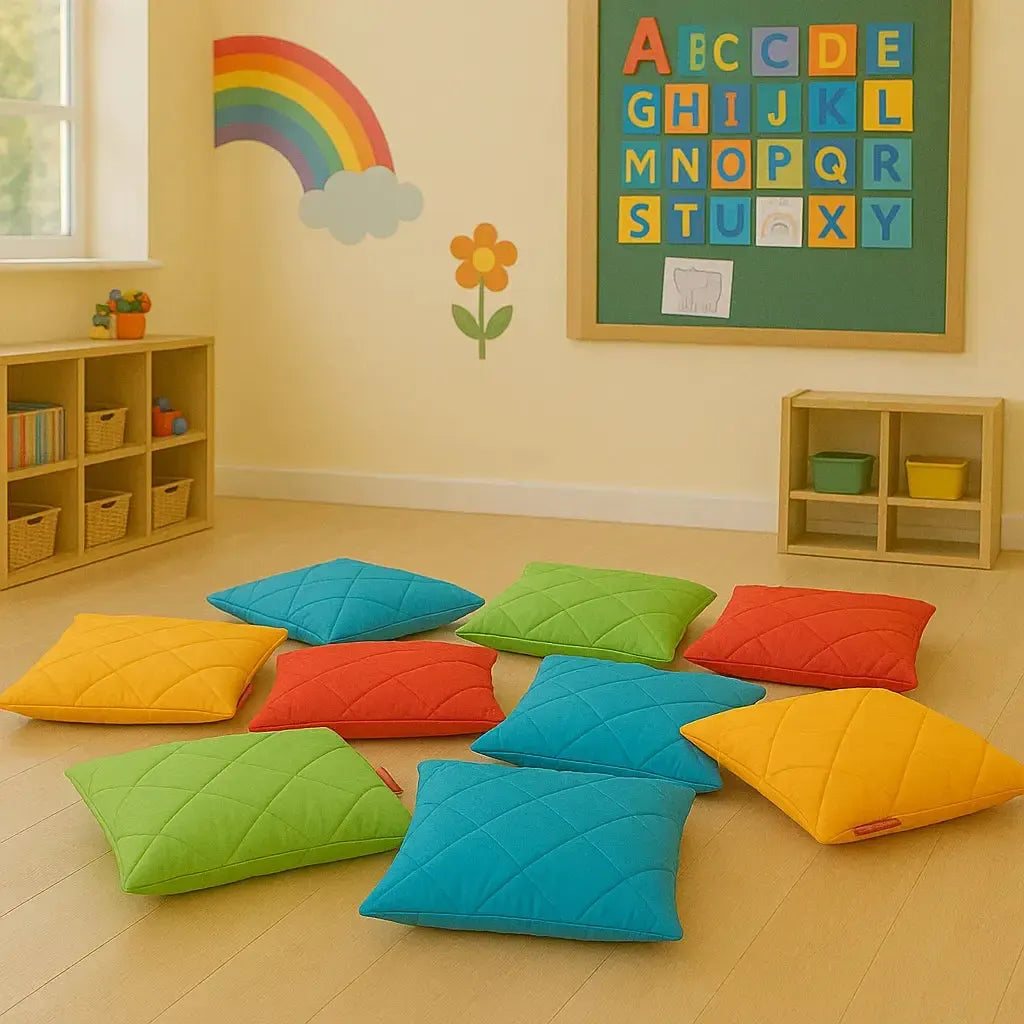 Quilted Square Outdoor Sit Upons-Quilted Square Outdoor Sit Upons