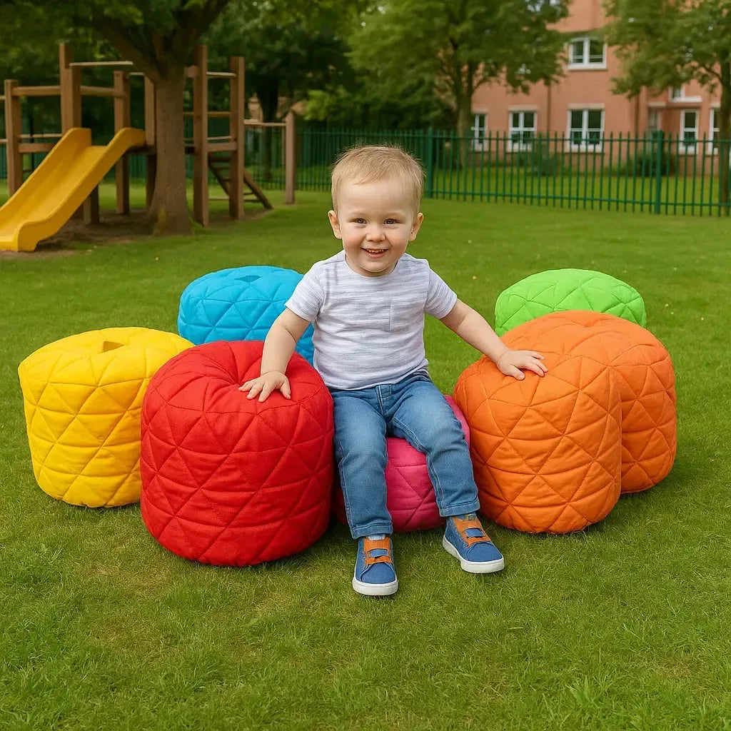 Quilted Toddler Beanbags Set of 5-Quilted Toddler Beanbags Set of 5