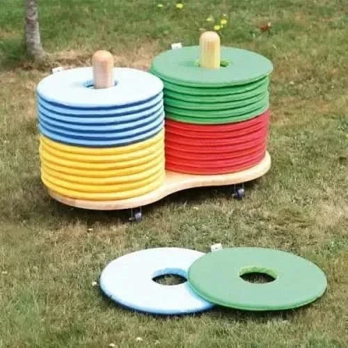 Rainbow Circular Mats & Donut Trolley-Rainbow Circular Mats & Donut Trolley