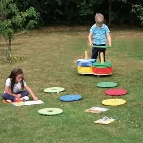 Rainbow Circular Mats & Donut Trolley-Rainbow Circular Mats & Donut Trolley