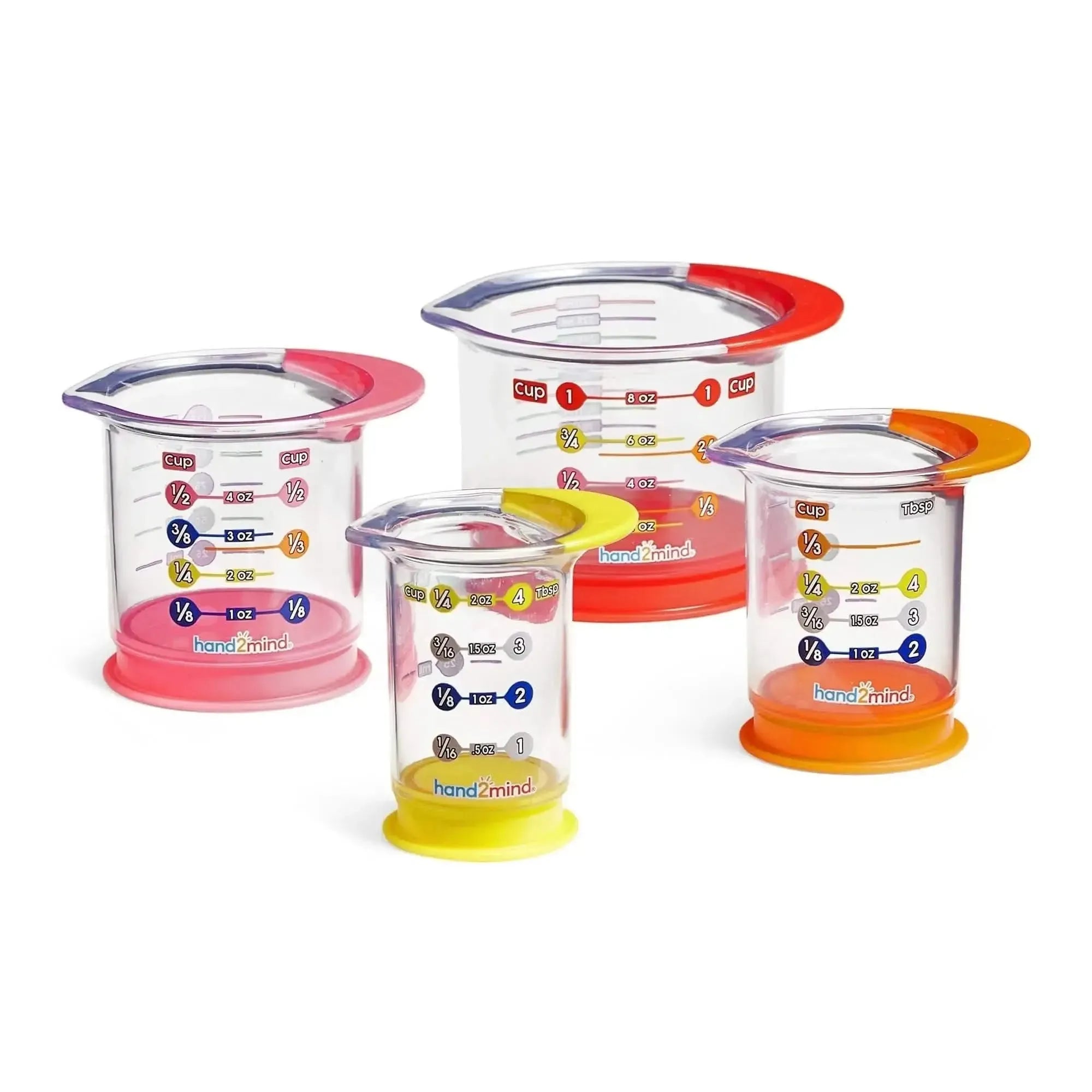 Rainbow Fraction Liquid Measuring Cups-Rainbow Fraction Liquid Measuring Cups