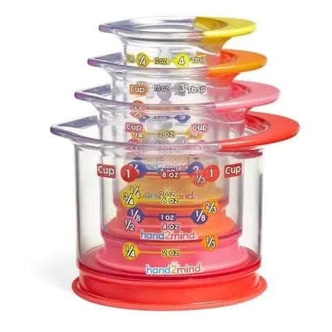 Rainbow Fraction Liquid Measuring Cups-Rainbow Fraction Liquid Measuring Cups