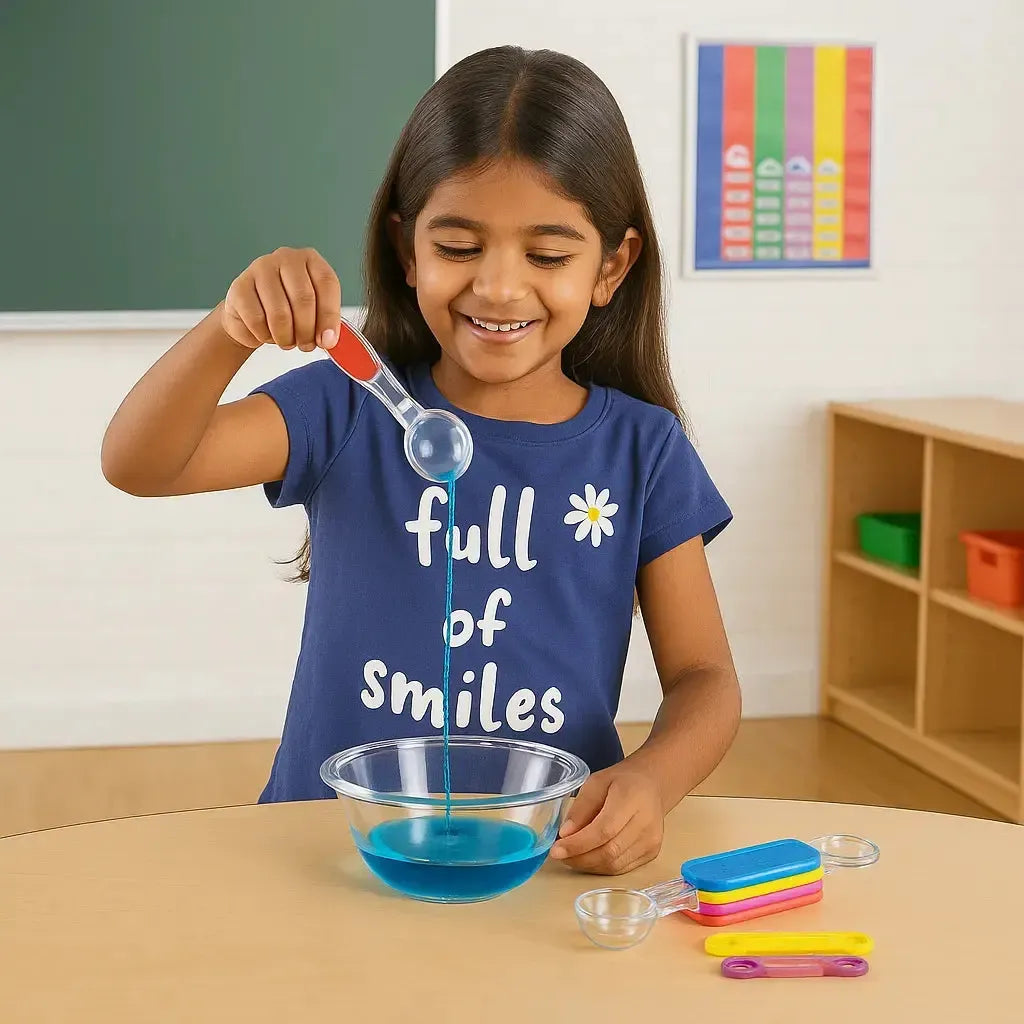 Rainbow Fraction Measuring Spoons-Rainbow Fraction Measuring Spoons