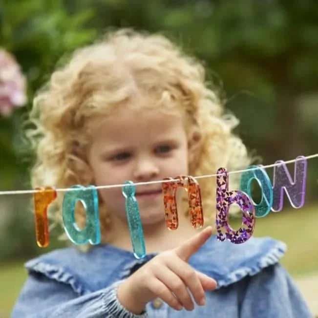 Rainbow Glitter Letters - Pk26-Rainbow Glitter Letters - Pk26