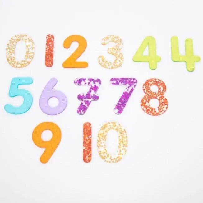 Rainbow Glitter Numbers - Pk14-Rainbow Glitter Numbers - Pk14