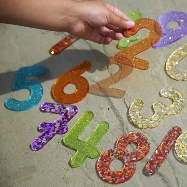 Rainbow Glitter Numbers - Pk14-Rainbow Glitter Numbers - Pk14