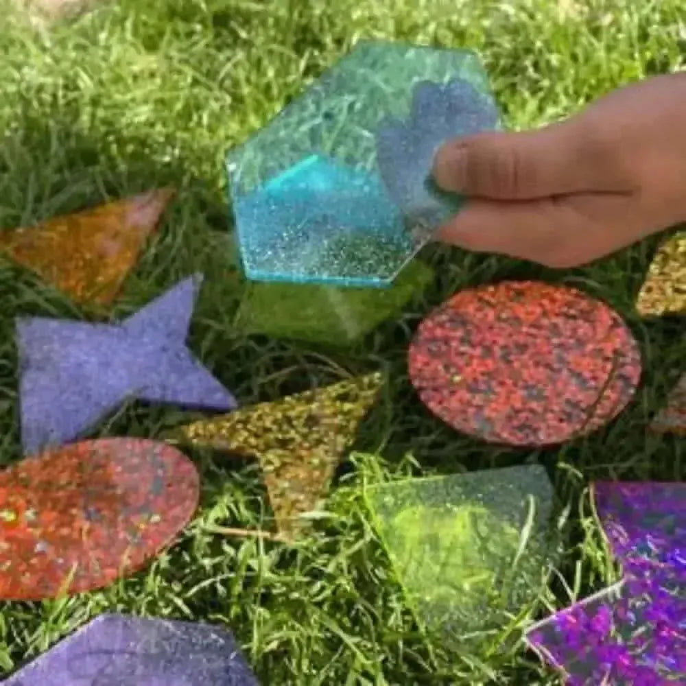 Rainbow Glitter Shapes-Rainbow Glitter Shapes