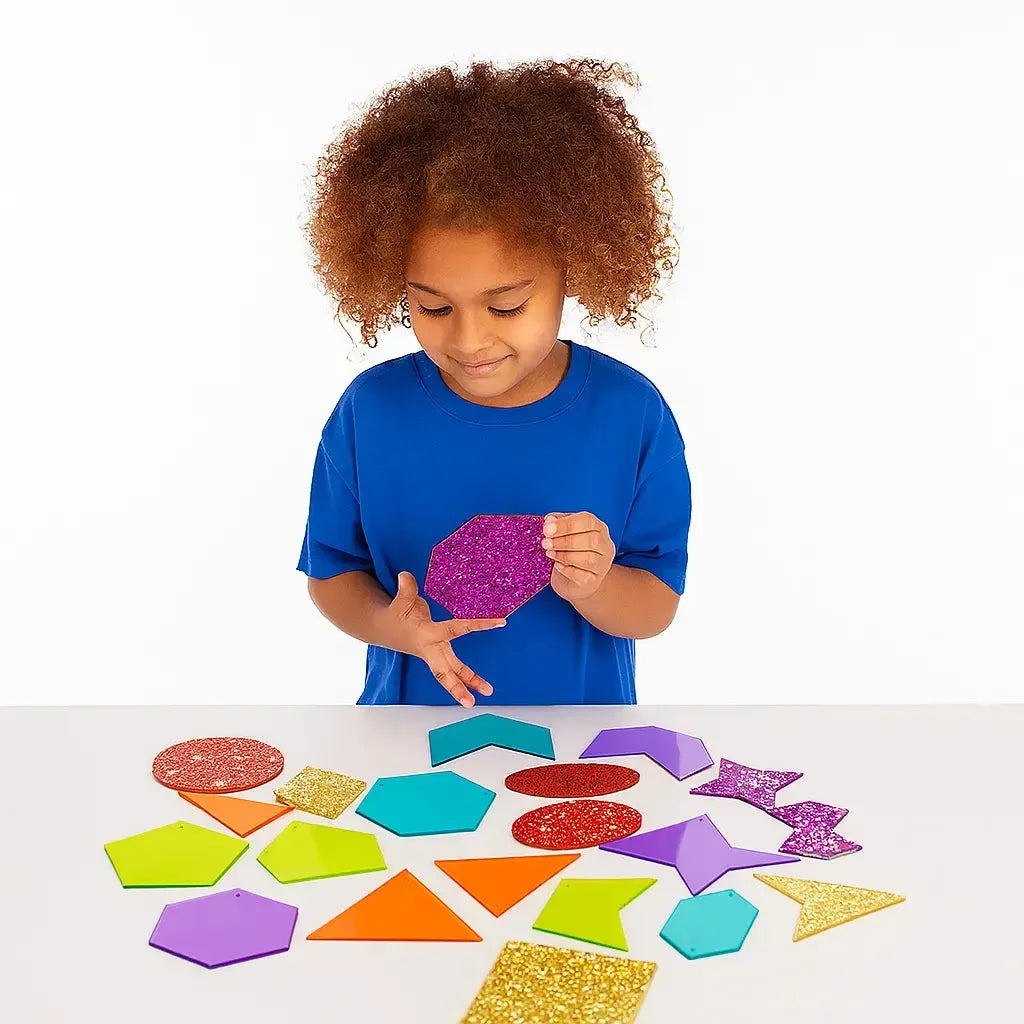 Rainbow Glitter Shapes-Rainbow Glitter Shapes
