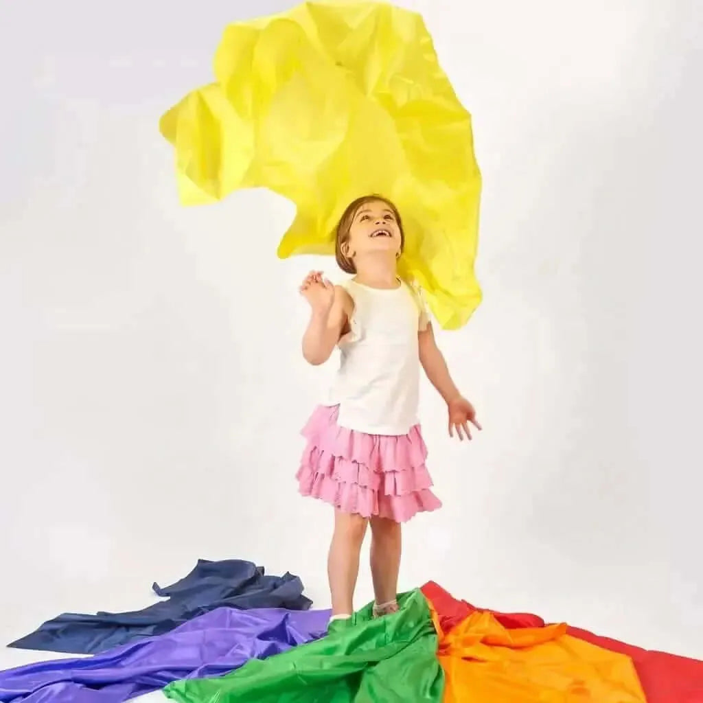 Rainbow Habutae Fabric Pack of 7-Rainbow Habutae Fabric Pack of 7