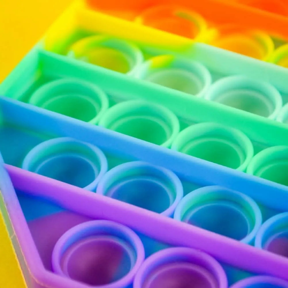 Rainbow Push Popper Fidget Toy-Rainbow Push Popper Fidget Toy