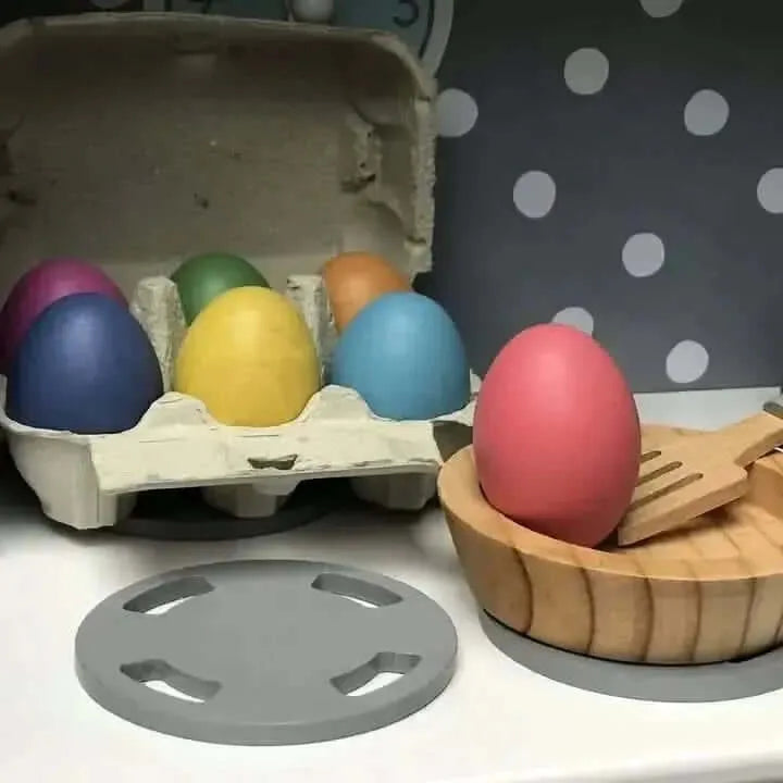 Rainbow Wooden Eggs-Rainbow Wooden Eggs