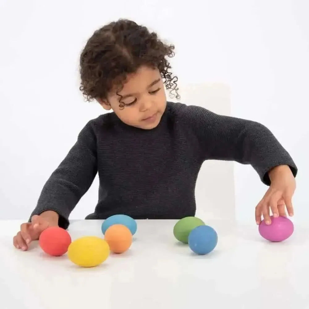 Rainbow Wooden Eggs-Rainbow Wooden Eggs
