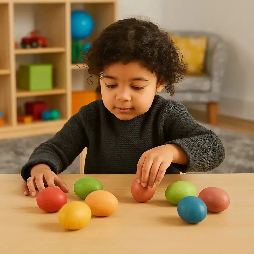 Rainbow Wooden Eggs-Rainbow Wooden Eggs