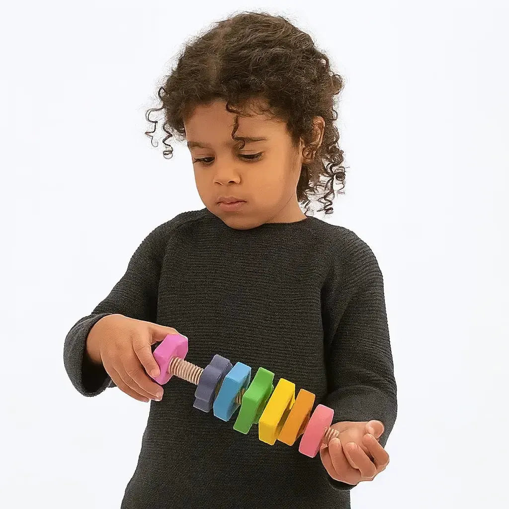 Rainbow Wooden Shape Twister-Rainbow Wooden Shape Twister