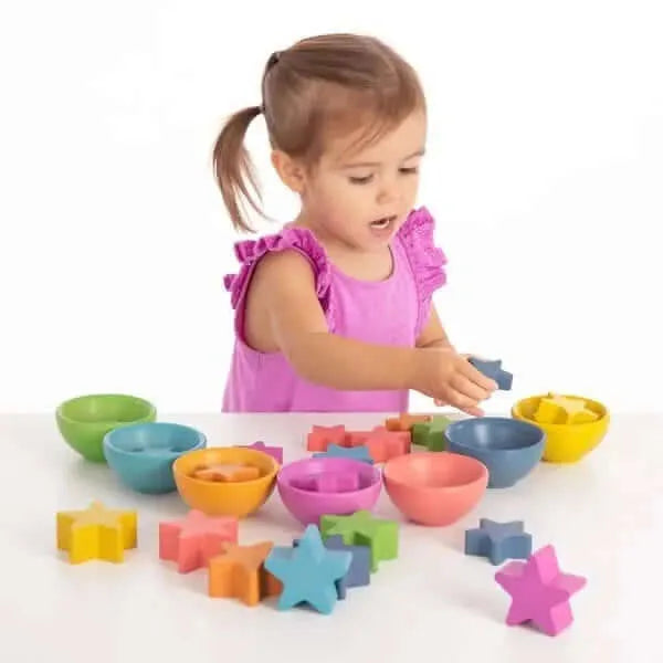 Rainbow Wooden Stars-Rainbow Wooden Stars