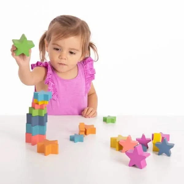Rainbow Wooden Stars-Rainbow Wooden Stars