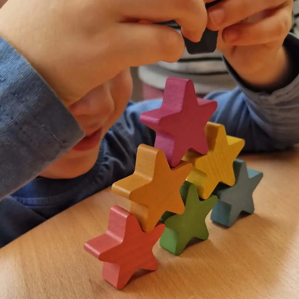Rainbow Wooden Stars-Rainbow Wooden Stars