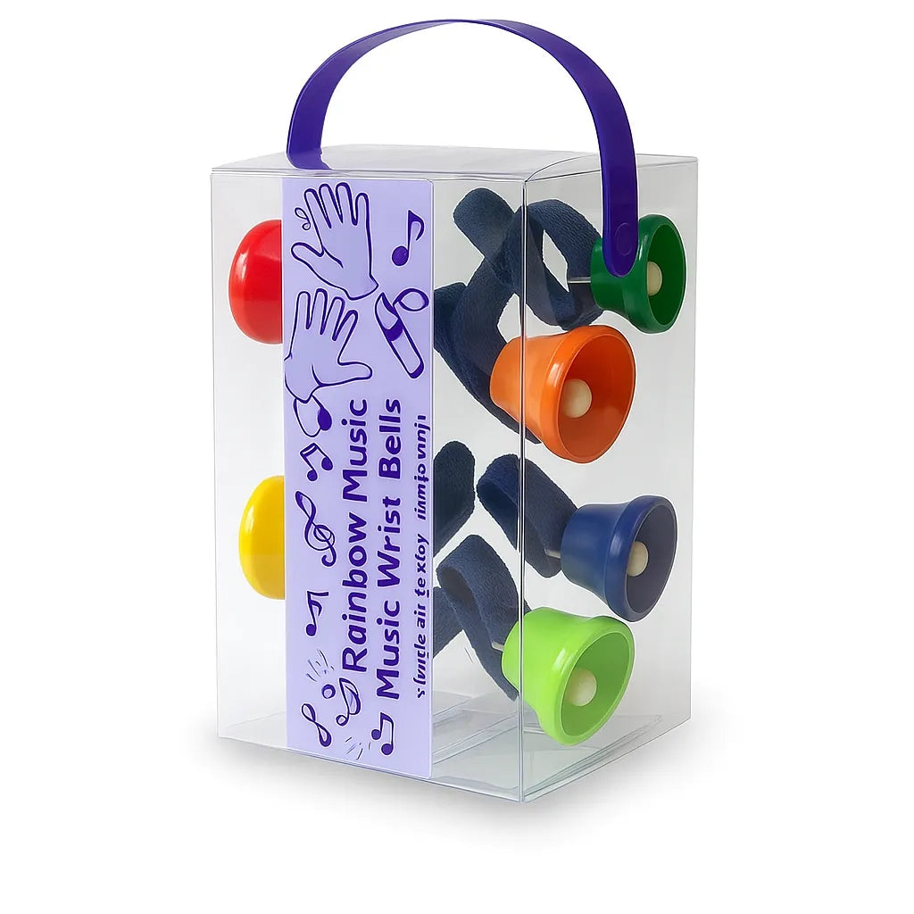 Rainbow Wrist Bells Set of 8-Rainbow Wrist Bells Set of 8