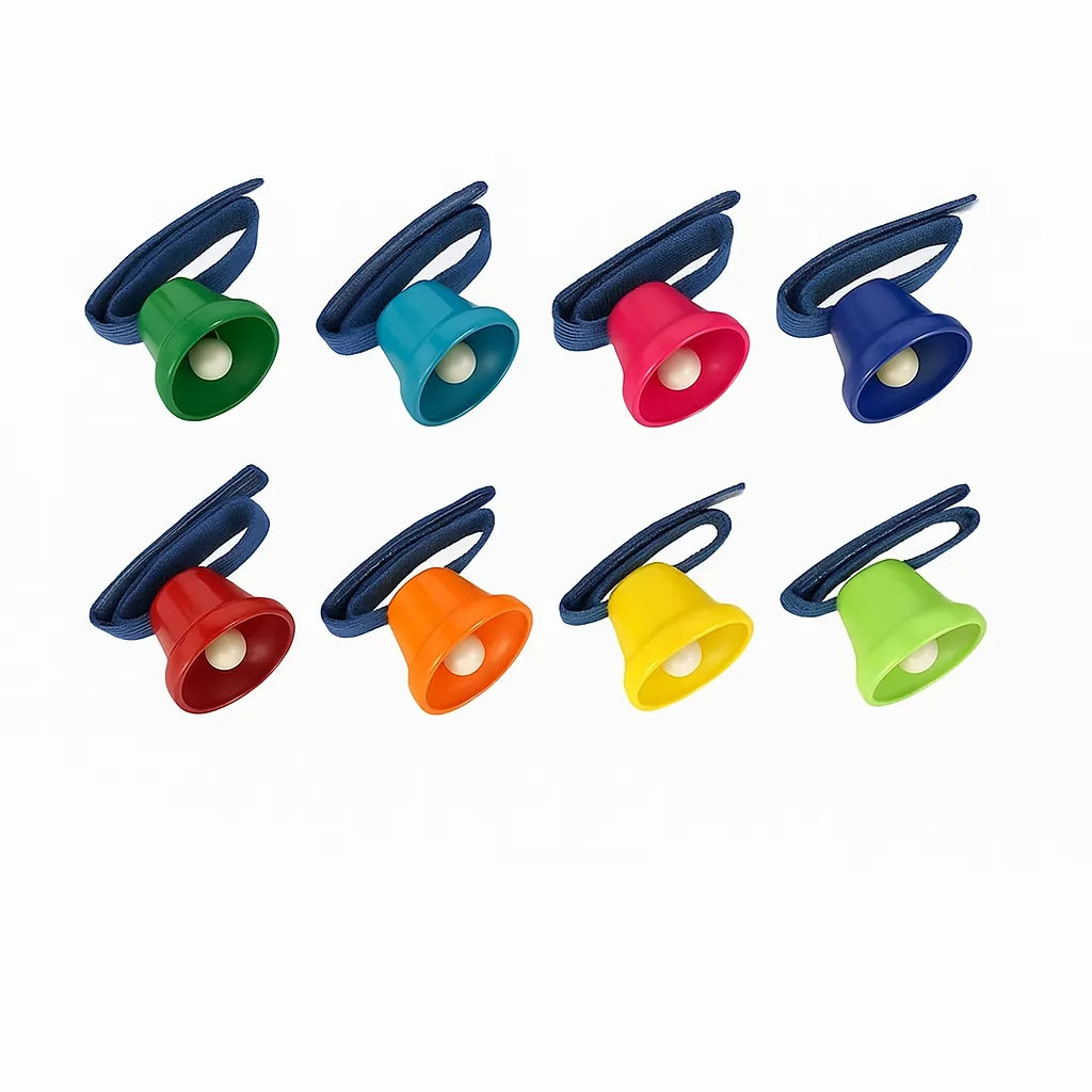 Rainbow Wrist Bells Set of 8-Rainbow Wrist Bells Set of 8