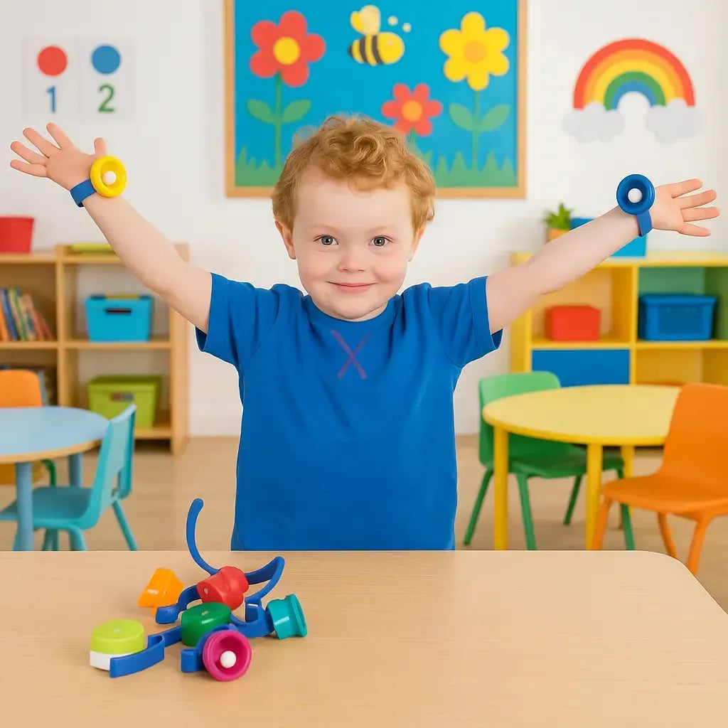 Rainbow Wrist Bells Set of 8-Rainbow Wrist Bells Set of 8