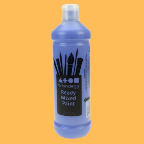 Ready Mixed Paint 600ml Cobalt Blue, Great value ready-mix paint from Brian Clegg, ideal for primary and secondary schools. This paint has a rich, high-saturation colour and a smooth cream consistency making it a pleasure to use. The packaging is super-clear allowing the vibrancy of the colour to shine through, and the flip-top cap is easy for little fingers and helps avoid spillages. This paint can be diluted with water, or mixed with PVA to achieve a thicker and glossier finish, which also means it can be