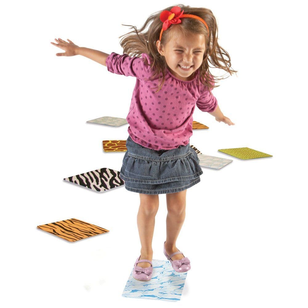 Ready Set Roar Wild About Animals, Get kids leaping, prowling, and actively learning about animals! Great for simple exercises, whole-class games, and encouraging student response. Includes 20 animal-print EVA foam mats (5 animal prints, 4 of each print), 3 large foam cubes, and Activity Guide. Get children active! Encourages whole class participation Supports a variety of early skills development Increases confidence through play Get children active! Encourages whole class participation Supports a variety 