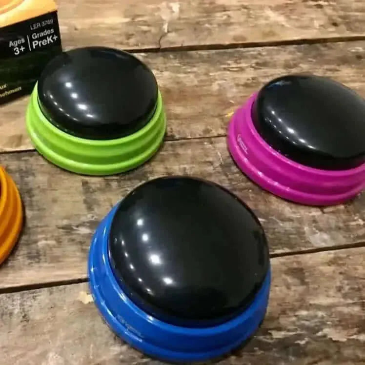 Recordable Answer Buzzers Set of 4-Recordable Answer Buzzers Set of 4