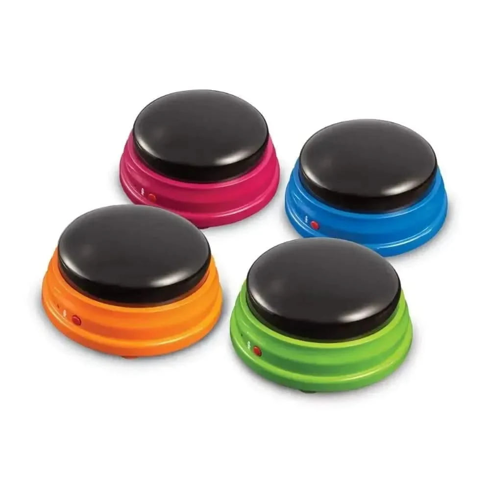 Recordable Answer Buzzers Set of 4-Recordable Answer Buzzers Set of 4