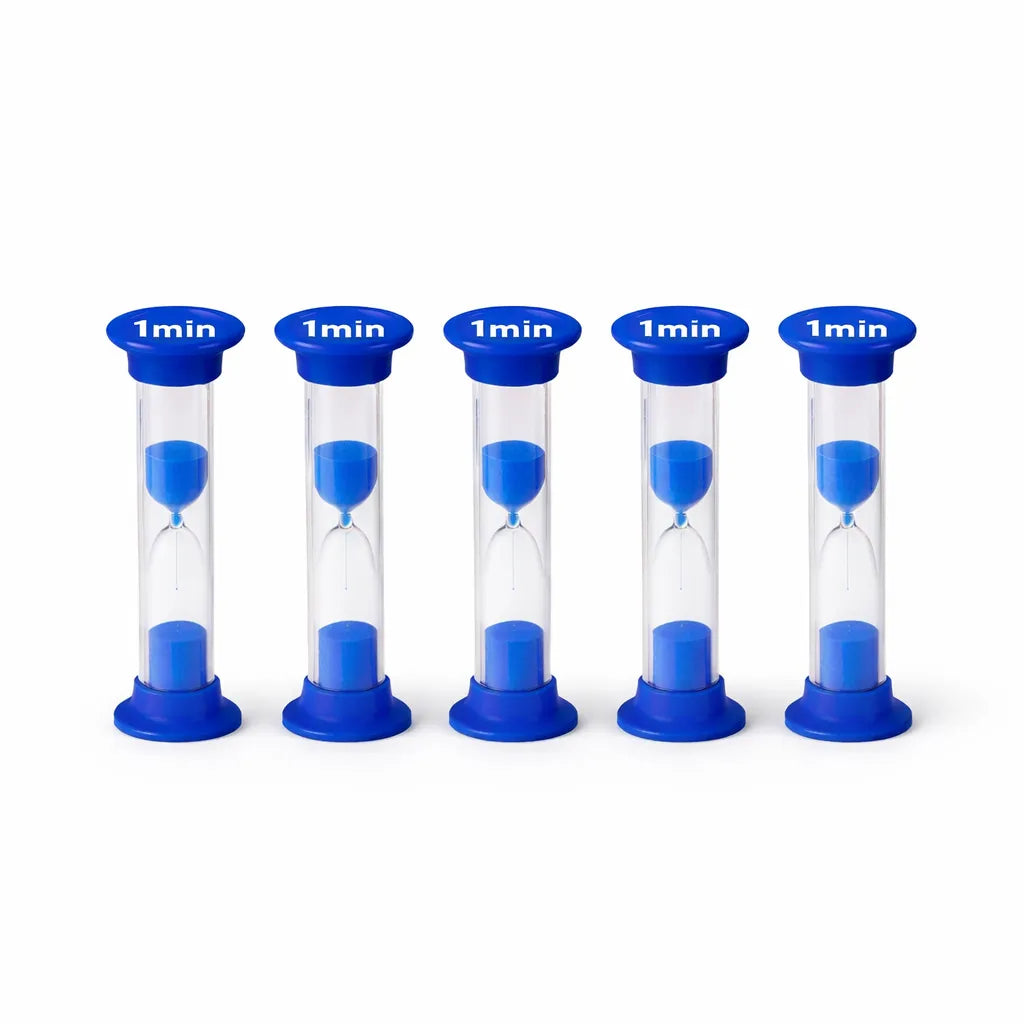 Sand timer mini 1 minute pack of 5-Sand timer mini 1 minute pack of 5