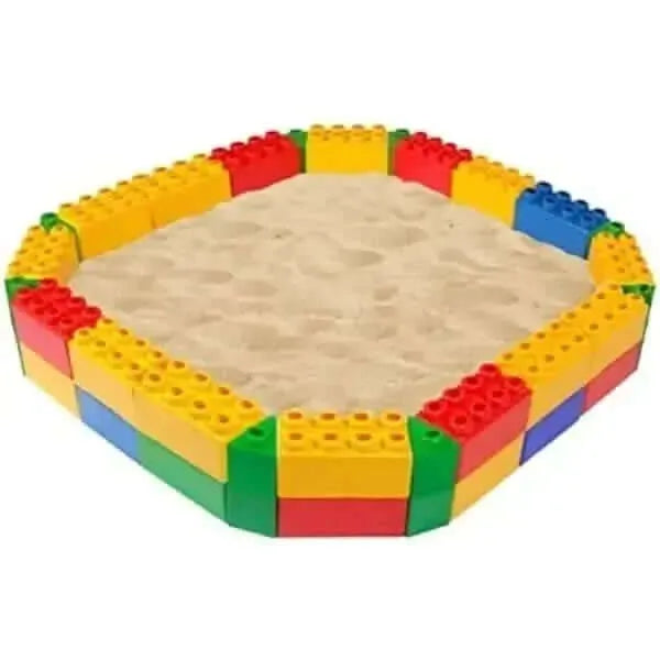 Sandpit with building bricks-Sandpit with building bricks