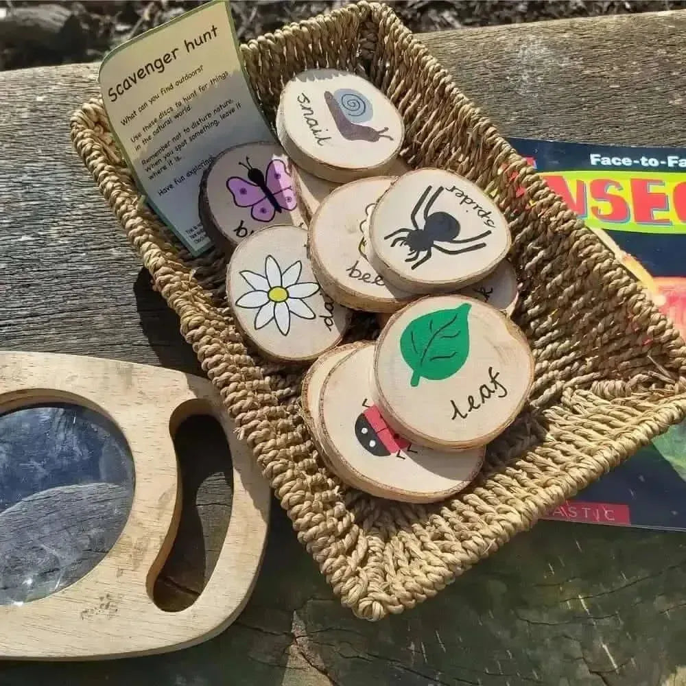 Scavenger Hunt Wooden Discs-Scavenger Hunt Wooden Discs